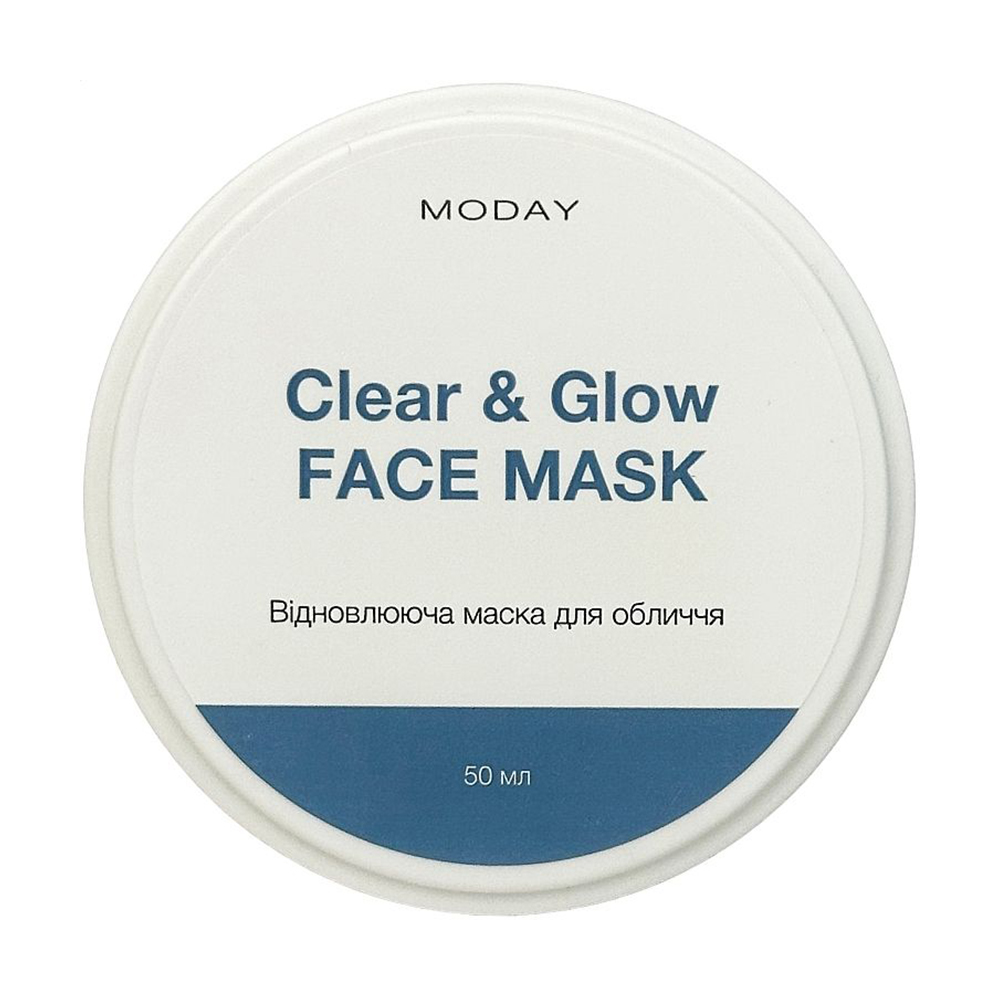Відновлювальна маска-антистрес для обличчя MODAY Clear &amp; Glow Face Mask, 50 мл